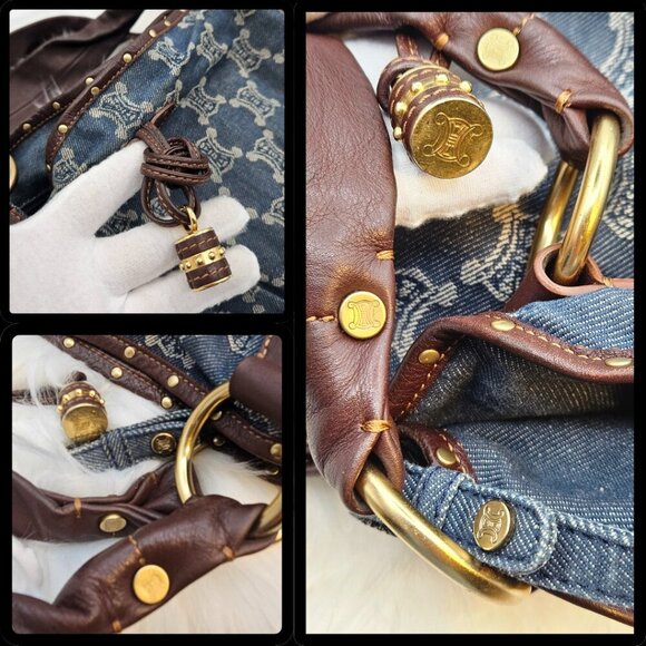 Céline Denim Hobo Shoulder Bag - Picture 8 of 17